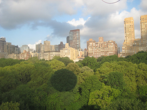 central park west view. West view during Temporary