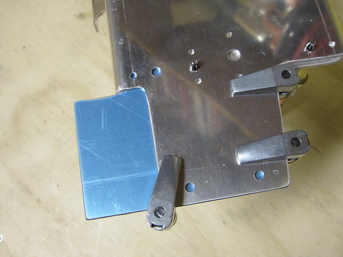 Bottom View of Battery Tray and Airframe Ground Bracket