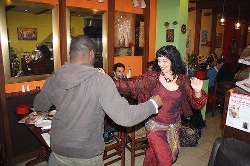 Dancing at Café Nour