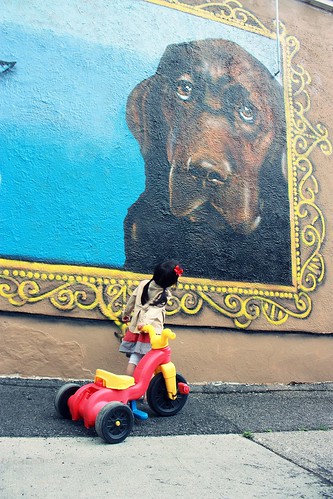 biking to the wall mural
