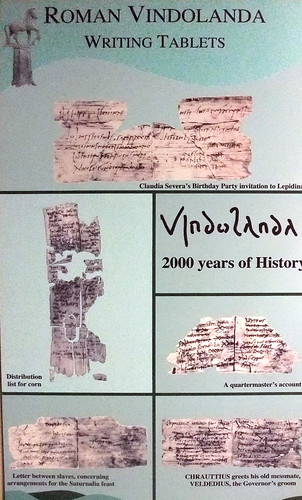 Roman writing tablets, Vindolanda Archaeological Site, Britain 2009