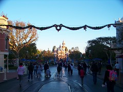 Sunrise hits Sleeping Beauty's Castle on a beautiful New Year's Eve morning