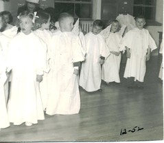 Kindergarten Angels at St John School in Seward, Nebraska, in 1952