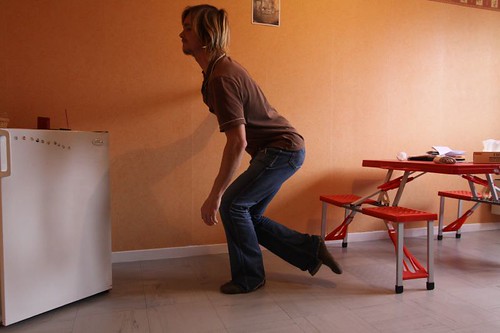 Exercising in the apartment in Givet...