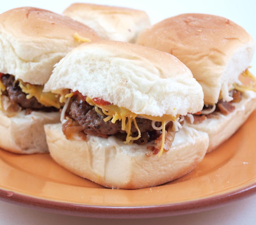 Caramelized Onion and Bacon Sliders