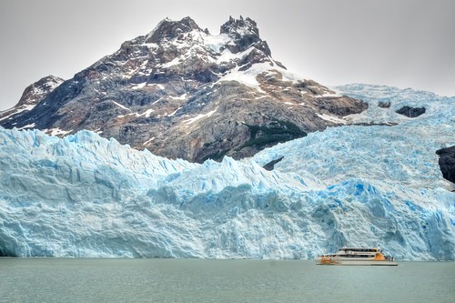 Boat at Spegazzini Glacier