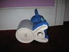 Stitch toilet brush and ceramic holder