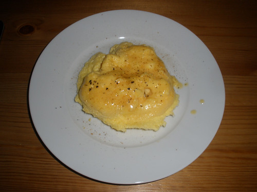 Nuked omelette (it was good, honestly!)