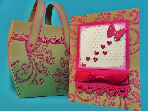Butterfly Hearts Card with Picnic Basket