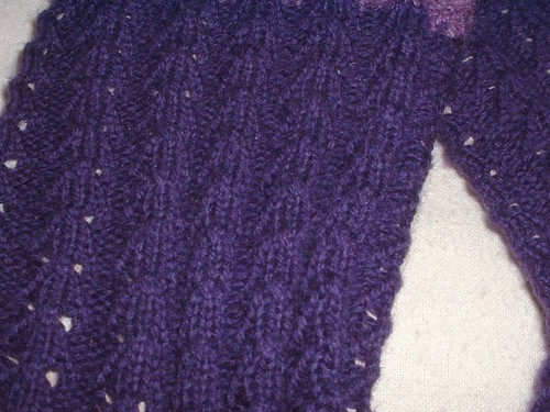 purple bluebell socks finished closeup
