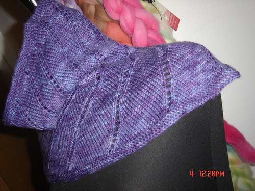 Balsam knit in Mis Babs Yowza "Violets" for Woolgirl