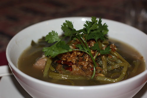 Spinach soup at Huen Phen Restaurant