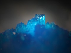 Cavansite Crystals... (Sea Moon) Tags: blue india macro crystal bokeh mineral zeolite