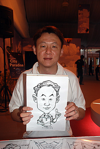 caricature live sketching for LG Infinia Roadshow - day 2 - 1