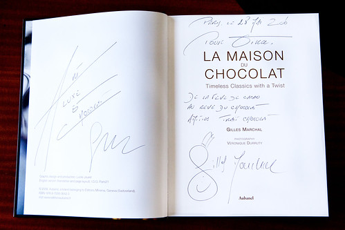 Gilles Marchal's book, autographed for me