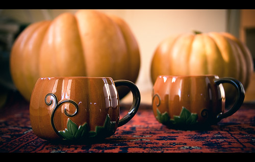 Pumpkin mugs from Starbucks