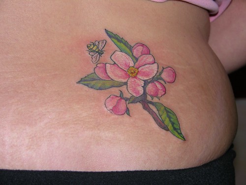 Apple Blossom & Bee by langelbleu. Medicine Tattoos by Jennifer Moore at 