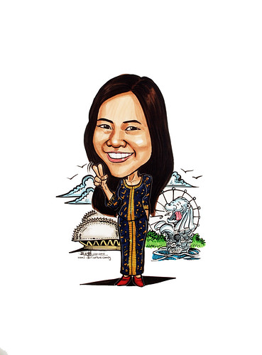 Caricature for Unilever SIA Sarong Kebaya