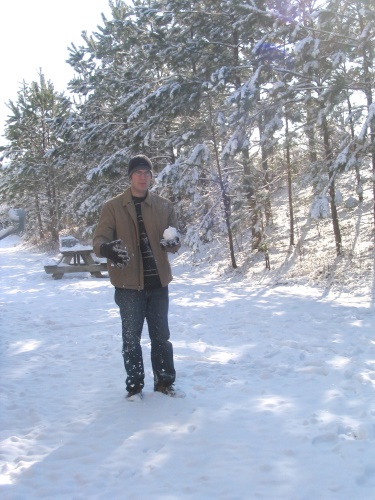 Justin in snow