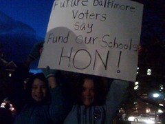 Roland Park Third Graders Protest Education Cuts