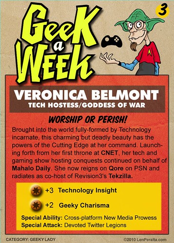 Geek A Week Challenge #3: Veronica Belmont (cardback)