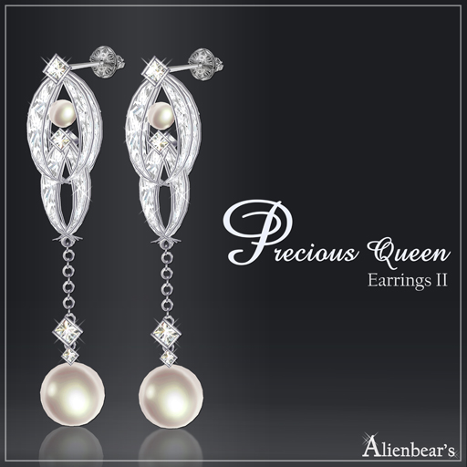 Precious Queen Earrings II white