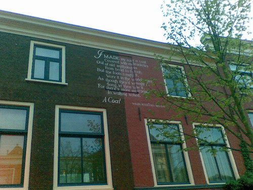 stanza in poem. In Leiden. Stanza of a poem by
