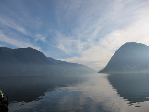 amazing sky and reflections at Lake Lugano