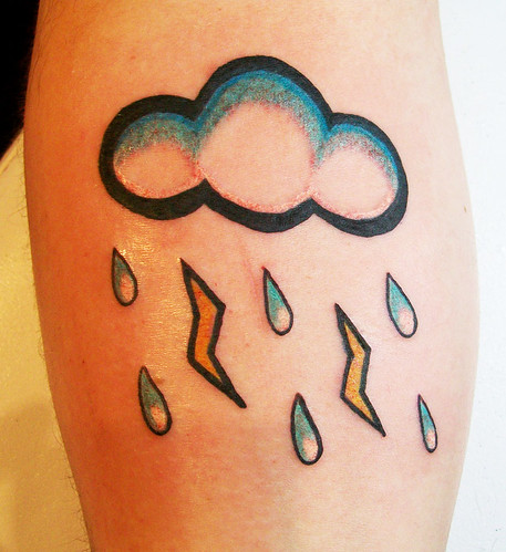 cloud tattoos. cartoon cloud tattoo