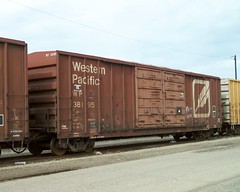 Western Pacific Railroad 50 foot double door box car. From the internet. by Eddie from Chicago