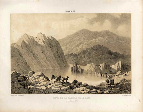 014-Vista de la laguna de la Laja-Atlas de la historia física y política de Chile-1854-Claudio Gay