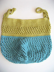 Crochet shopping tote pattern by Knot By Gran'ma