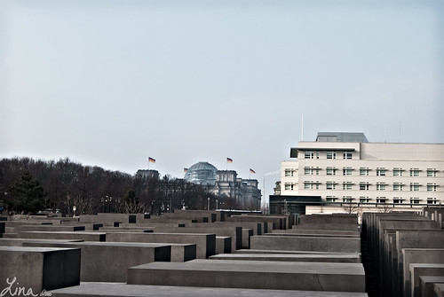 Day 70 - March 11th - Holocaust Memorial and the Reichsstag in the Background