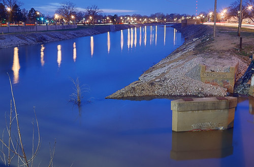 River des Peres Greenway, in Saint Louis, Missouri, USA - river with graffiti