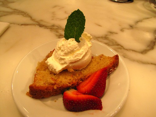 Raspberry Poundcake with Moscato Whipped Cream