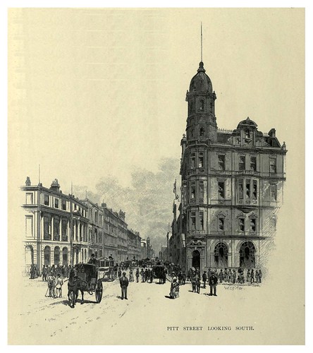 011-Pitt street vista sur-Sydney-Australasia illustrated (1892)- Andrew Garran
