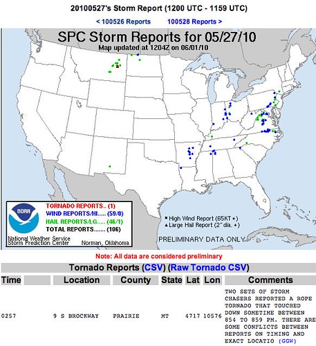Storm Reports 5-27-10