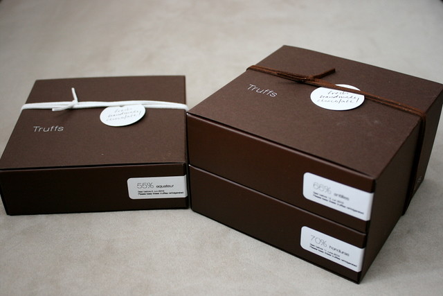 A box of 9 truffles (S$24) and 18 truffles (S$43)