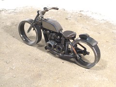 Metal motorcycle sculpture Harley Davidson flat track bike