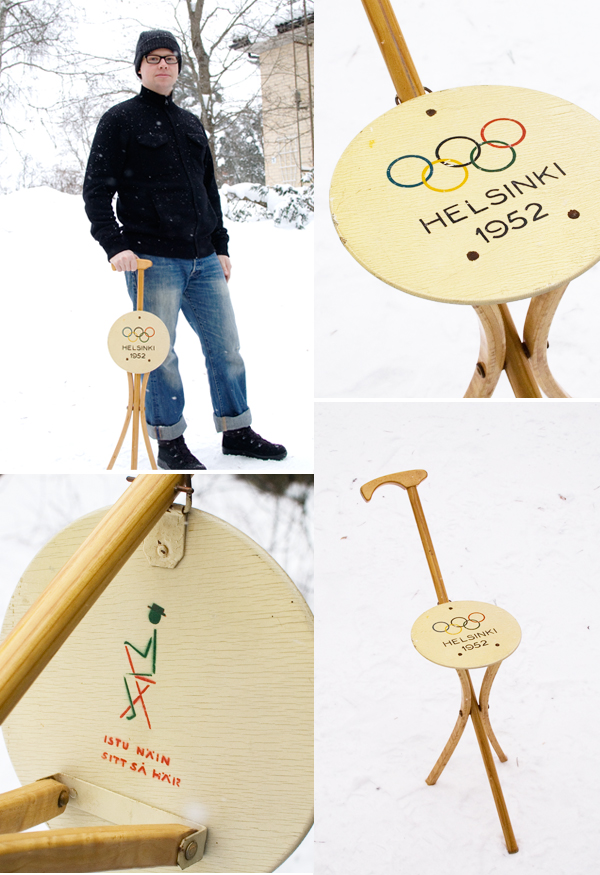 Helsinki Olympics - wooden chair/cane