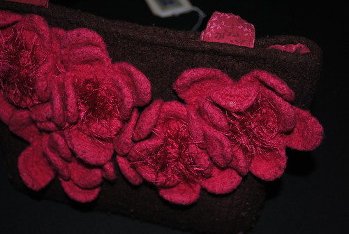 Knitted, felted purse