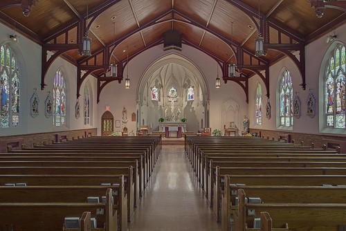 Saint Joseph Roman Catholic Church, in Clayton, Missouri, USA - nave