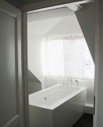 white bathroom by A Merry Mishap blog.