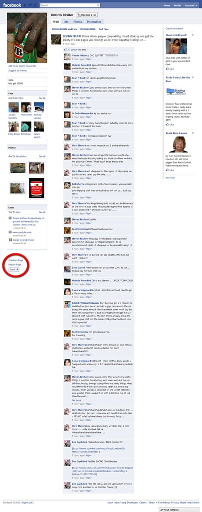 201103 0715 Boong Drunk Facebook page screenshot