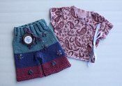 Sweet Paisley set - embellished shorties & wrap shirt - newborn