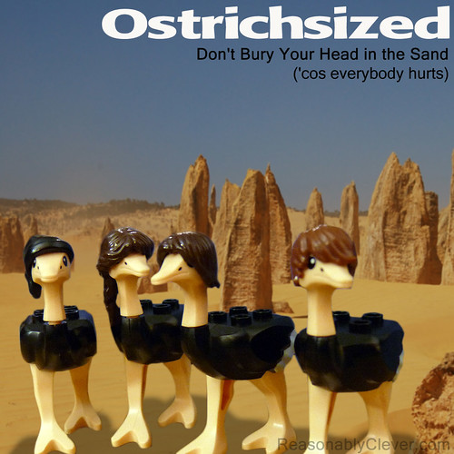 Ostrichsized - The band pauses for a group photo