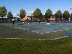 Basketball and tennis at Fisher Basin Community Park