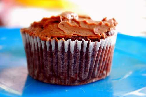 Chocolate Chocolate Chip Cookie Dough Cupcake