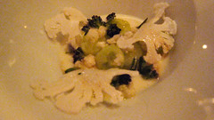 Course 3: Pickled cauliflower with cep custard, cucumber hearts and 