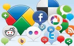 Social Media Balloons Icons